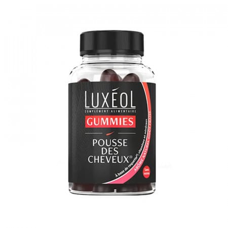 Luxéol Pousse de Cheveux Goût Fraise 60 gummies - Univers Pharmacie