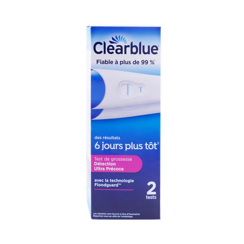 Clearblue Test de Grossesse Détection Ultra-précoce X2 - Univers Pharmacie