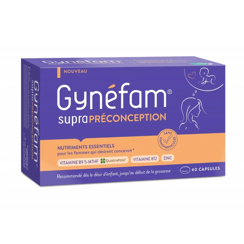 Gynéfam Supra Préconception 60 capsules - Univers Pharmacie