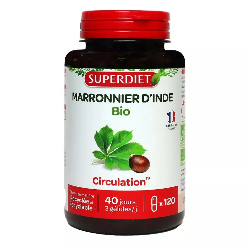 Superdiet Marronnier d'Inde Bio 120 gélules - Univers Pharmacie