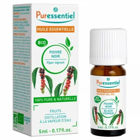 Puressentiel Huile Essentielle Poivre Noir Bio 5ml - Univers Pharmacie