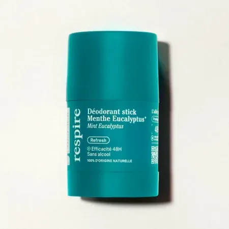 Respire Déodorant Stick Rechargeable Menthe Eucalyptus 50g - Univers Pharmacie