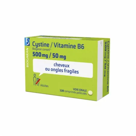Biogaran Cystine/Vitamine B6 500mg/50mg 120 comprimés - Univers Pharmacie