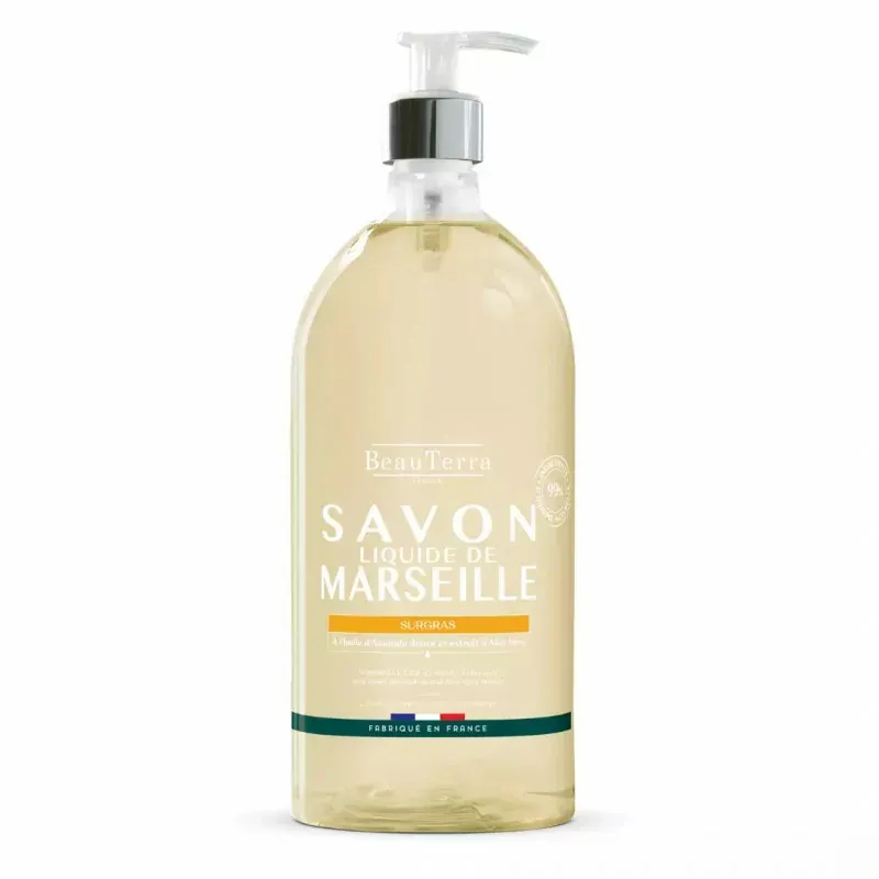 BeauTerra Savon Liquide de Marseille Surgras 1L - Univers Pharmacie