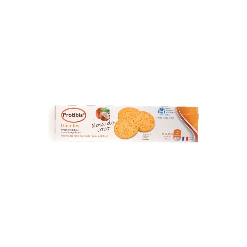 Protibis Galettes HP HC Noix de Coco X16 - Univers Pharmacie