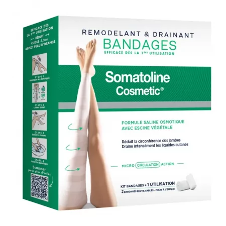 Somatoline Cosmetic Remodelant et Drainant Kit Bandages - Univers Pharmacie