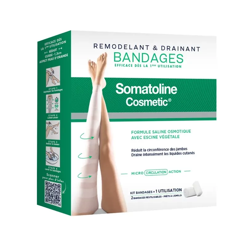 Somatoline Cosmetic Remodelant et Drainant Kit Bandages - Univers Pharmacie