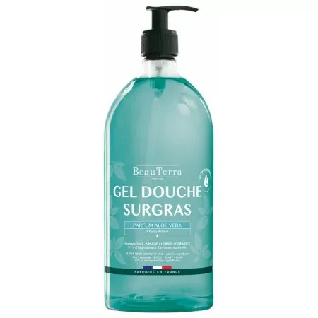 BeauTerra Gel Douche Surgras Aloe Vera 1L - Univers Pharmacie