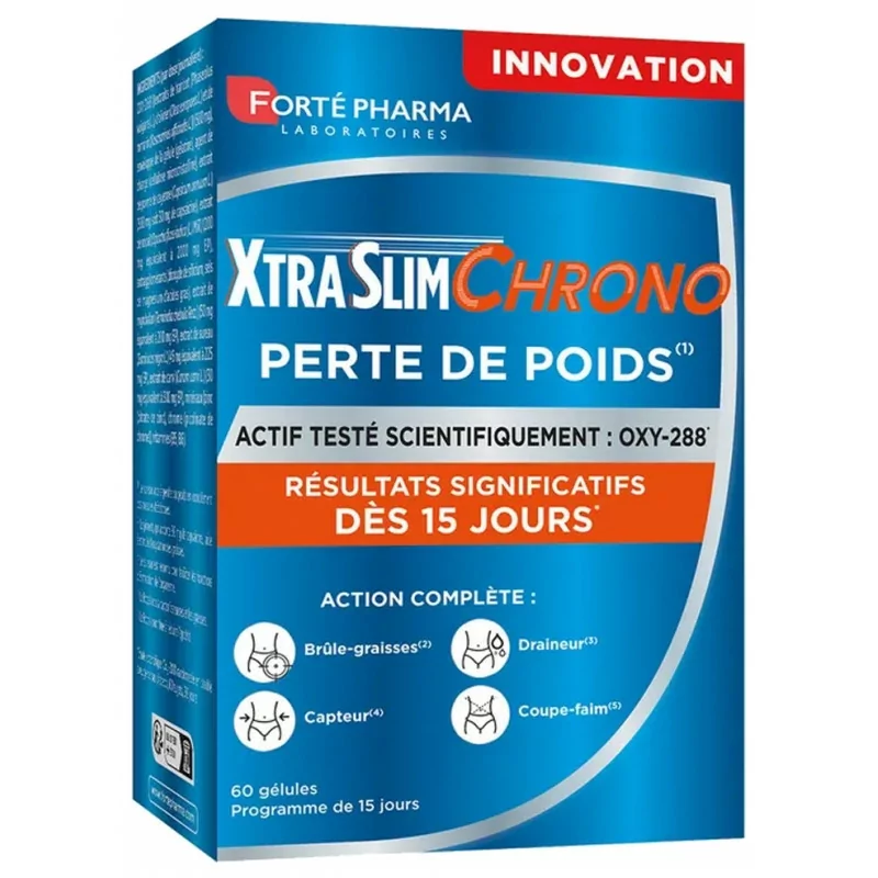 Forté Pharma XtraSlim Chrono Perte de Poids 60 gélules - Univers Pharmacie