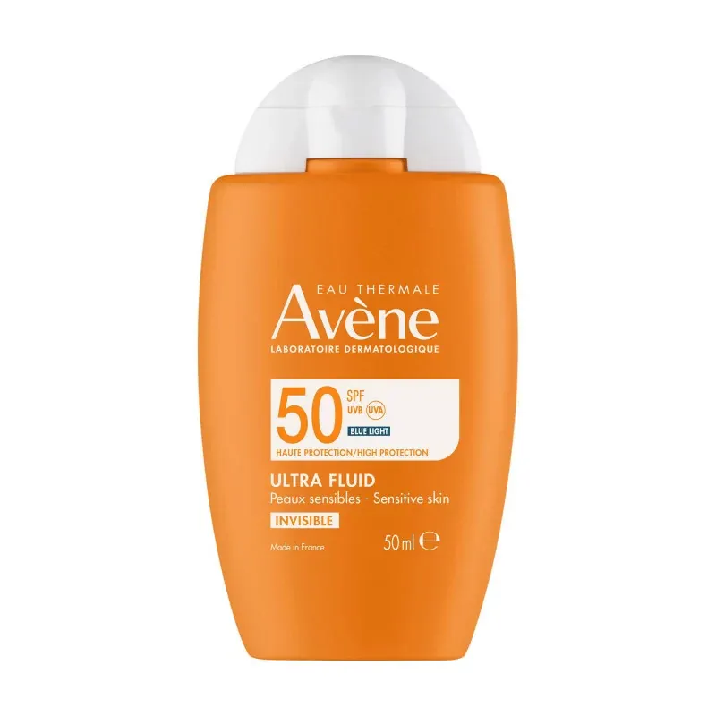 Avène Ultra Fluid 50 SPF UVA UVB Invisible Visage et Cou 50ml - Univers Pharmacie
