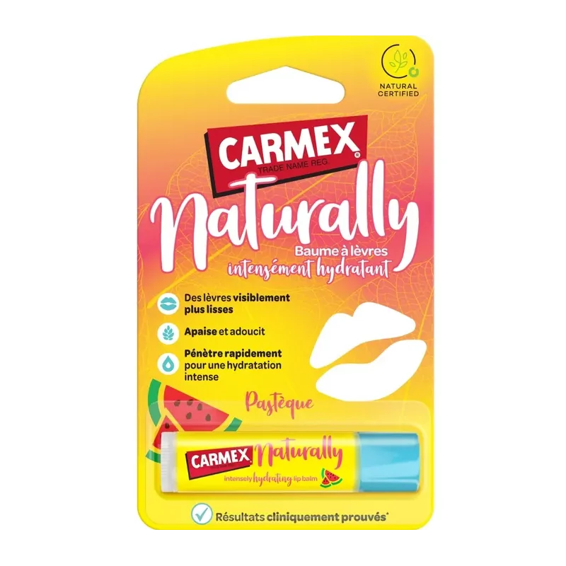 Carmex Naturally Baume à Lèvres Pastèque 4,25g - Univers Pharmacie