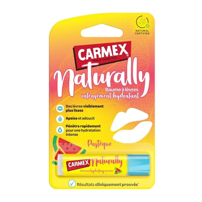 Carmex Naturally Baume à Lèvres Pastèque 4,25g - Univers Pharmacie