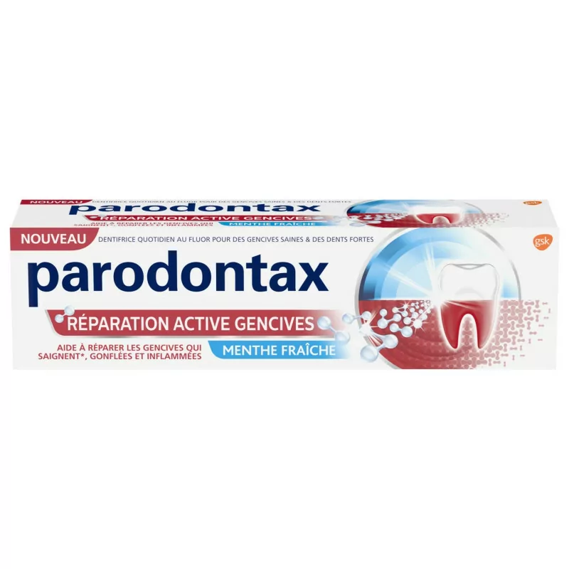 Parodontax Réparation Active Gencives Menthe Fraîche 75ml - Univers Pharmacie