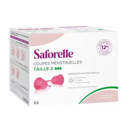 Saforelle Coupes Menstruelles Taille 2 X2 - Univers Pharmacie