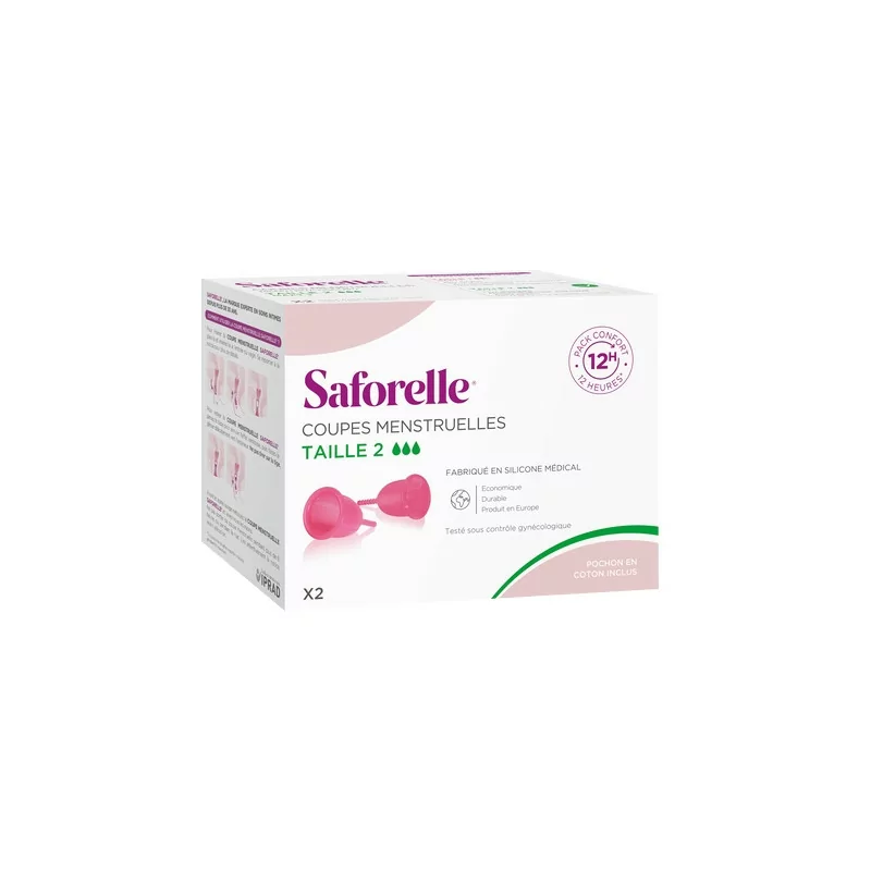 Saforelle Coupes Menstruelles Taille 2 X2 - Univers Pharmacie