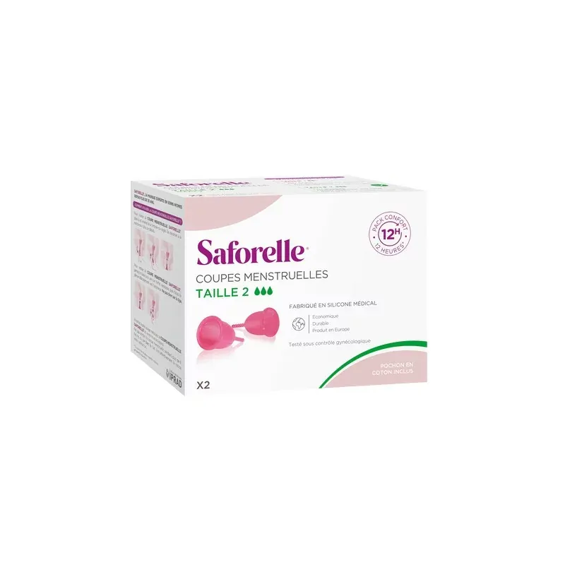Saforelle Coupes Menstruelles Taille 2 X2 - Univers Pharmacie