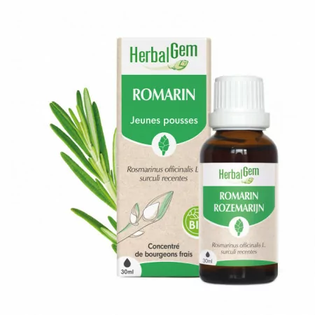 HerbalGem Romarin Jeunes Pousses Bio 30ml - Univers Pharmacie