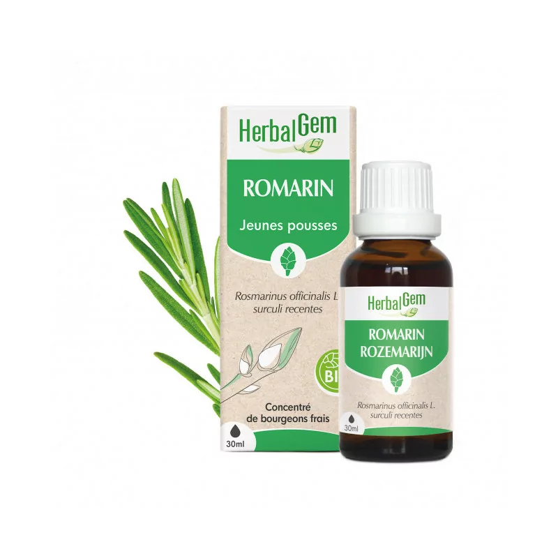 HerbalGem Romarin Jeunes Pousses Bio 30ml - Univers Pharmacie