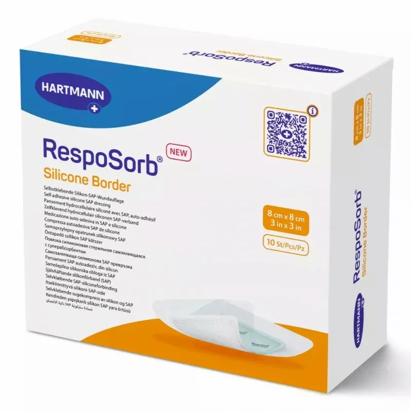 RespoSorb Silicone Border 8X8cm 10 pièces - Univers Pharmacie