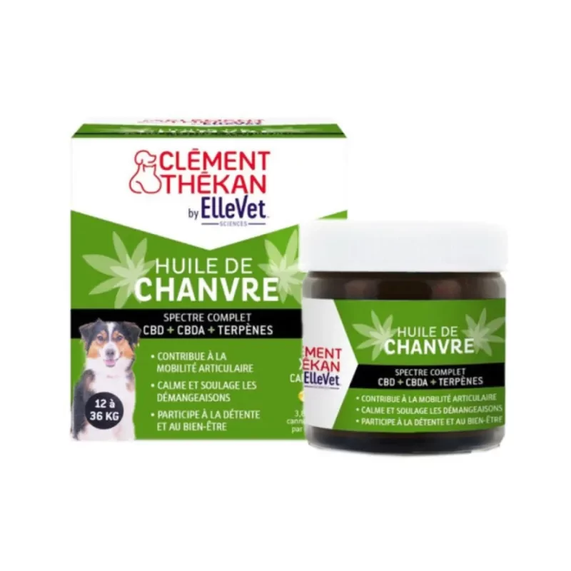 Clément Thékan Huile de Chanvre 12 à 36kg kg 45 capsules