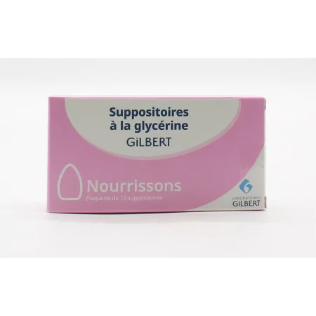 Suppositoires à la Glycérin Gilbert Nourrissons X10 - Univers Pharmacie