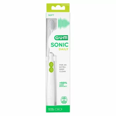 GUM Sonic Daily Brosse à Dents Souple Blanc - Univers Pharmacie