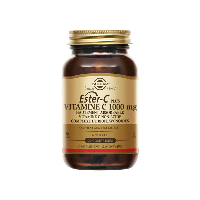 Solgar Ester-C Plus Vitamine C 1000mg 90 comprimés - Univers Pharmacie