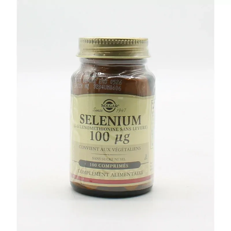 Solgar Selenium 100µg 100 comprimés  - Univers Pharmacie