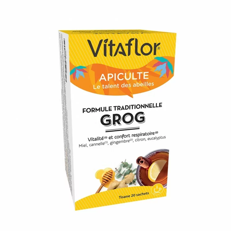 Vitaflor Apiculte Formule Traditionnelle Grog Tisane 20 sachets - Univers Pharmacie