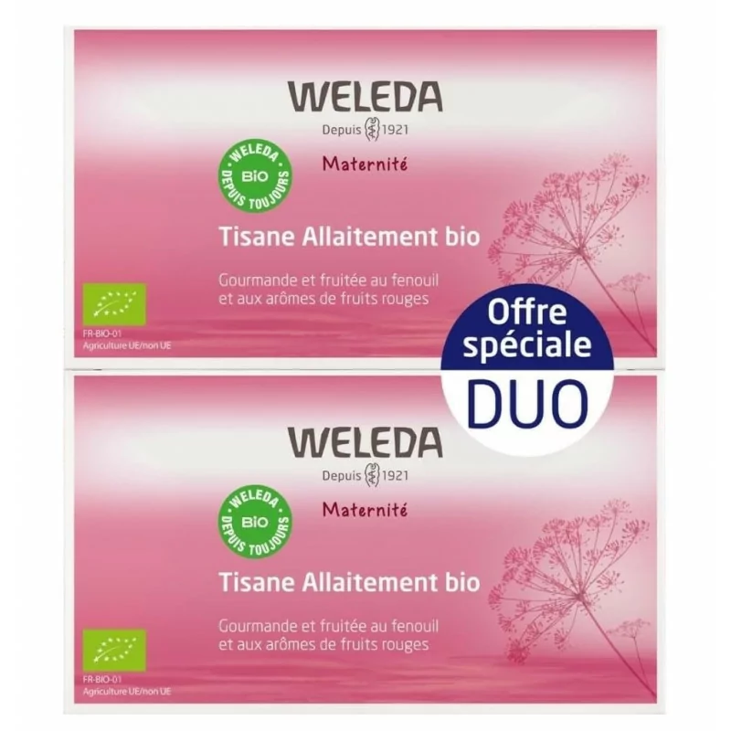 Weleda Tisane Allaitement Bio Fruits Rouges 2X20 sachets - Univers Pharmacie