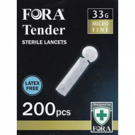 Fora Tender Lancettes Stériles 33G 200 pièces - Univers Pharmacie