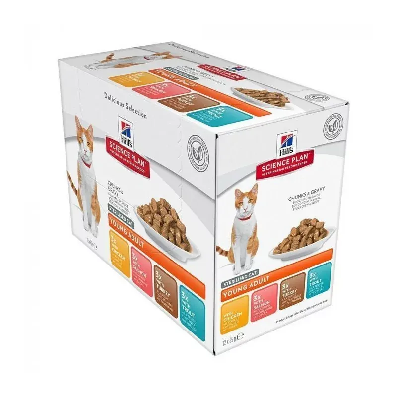 Science Plan Hill's Science Plan Chat Stérilisé Jeune Adulte Multi Pack 4 Saveurs 3x4 - Univers Pharmacie Science Plan Hill's Science Plan Chat Stérilisé Jeune Adulte Multi Pack 4 Saveurs 3x4 - Univers Pharmacie