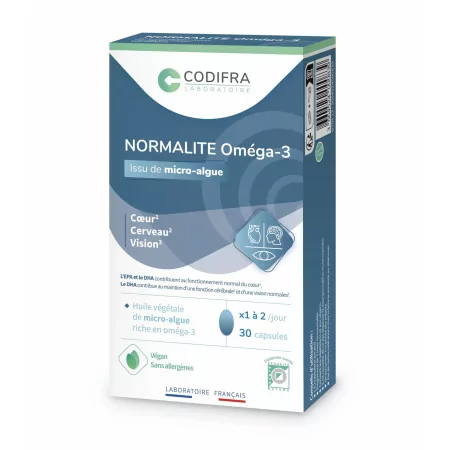 Codifra Normalité Oméga 3 30 capsules - Univers Pharmacie