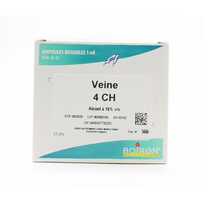 Boiron Veine 4ch 30 ampoules - Univers Pharmacie