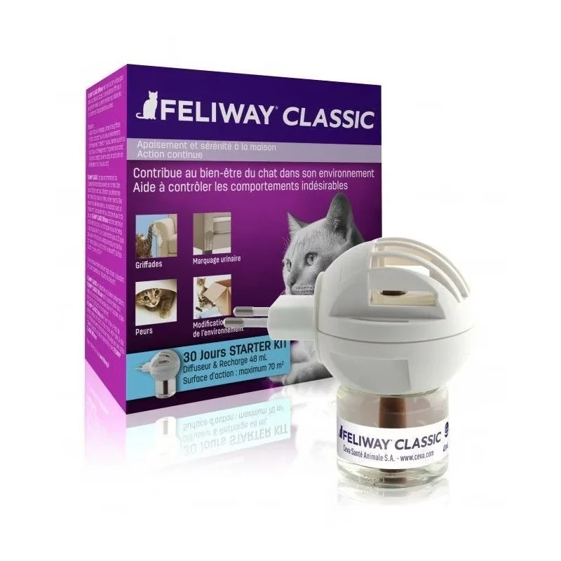Feliway Classic Starter Kit Diffuseur + Recharge 48ml - Univers Pharmacie