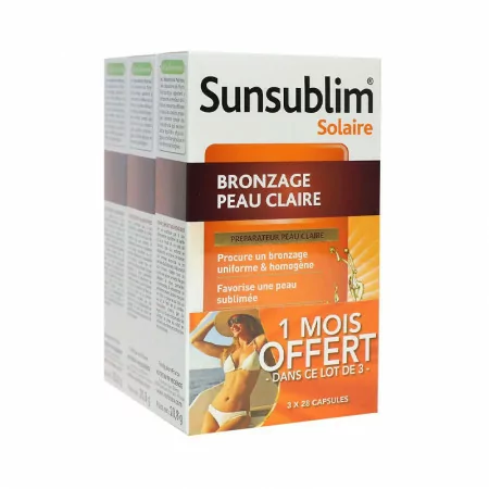 Sunsublim Bronzage Peau Claire 3X28 capsules - Univers Pharmacie