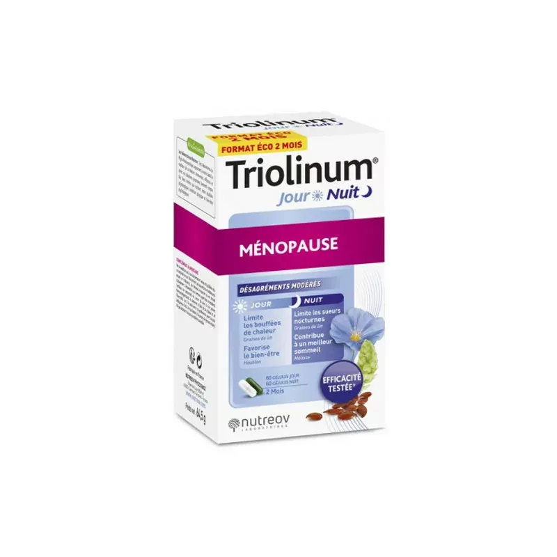 Triolinum Ménopause Jour & Nuit 2X60 gélules - Univers Pharmacie Triolinum Ménopause Jour & Nuit 2X60 gélules - Univers Pharmacie