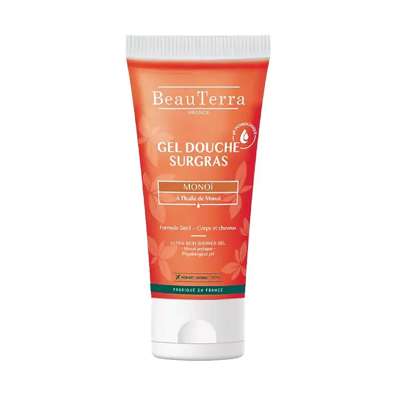 BeauTerra Gel Douche Surgras Monoï 100ml - Univers Pharmacie