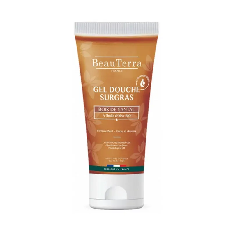 BeauTerra Gel Douche Surgras Bois de Santal 100ml - Univers Pharmacie