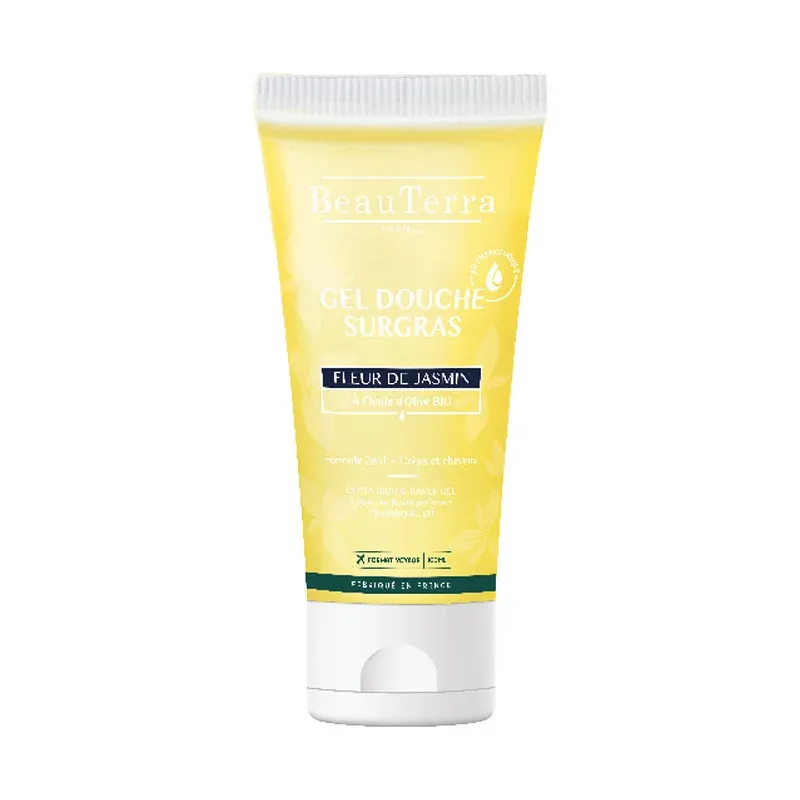 BeauTerra Gel Douche Surgras Fleur de Jasmin 100ml - Univers Pharmacie