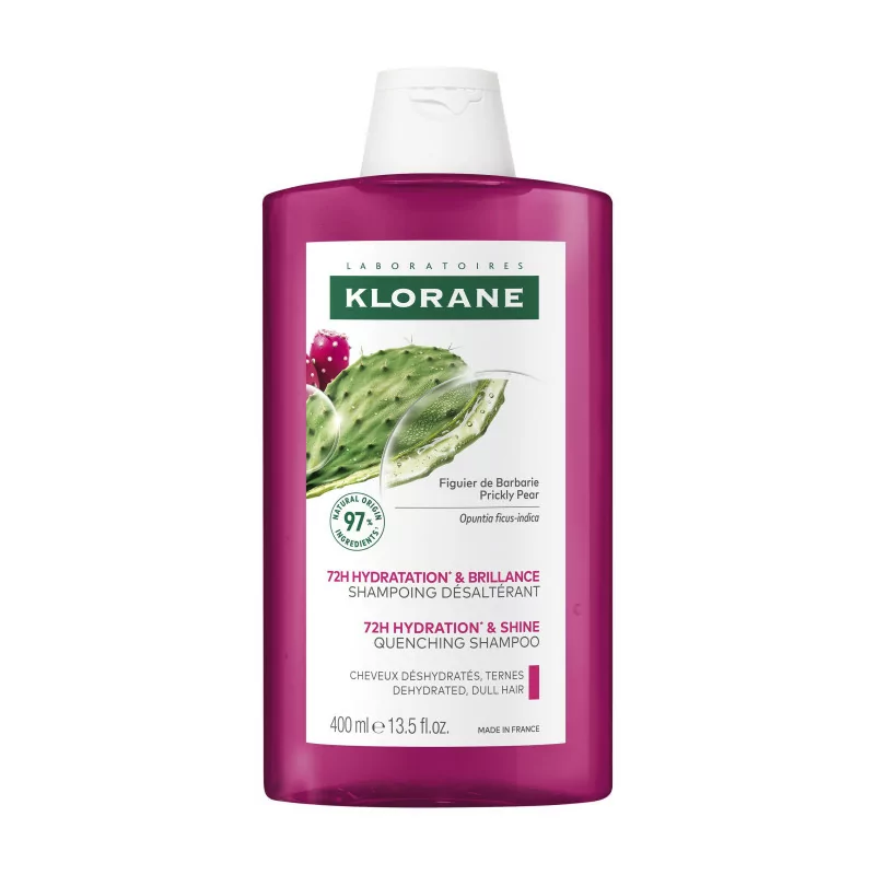 Klorane Shampoing Désaltérant 72H Hydratation & Brillance 400ml - Univers Pharmacie