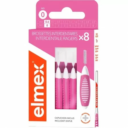 Elmex Brossettes Interdentaires ISO 0 0.6mm X8 - Univers Pharmacie