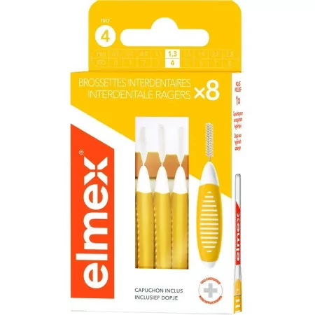 Elmex Brossettes Interdentaires ISO 4 1.3mm X8 - Univers Pharmacie