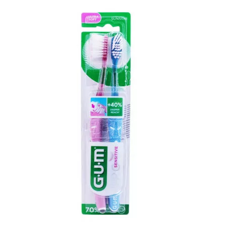 GUM Pro Sensitive Brosse à Dents Ultra Soft X2 - Univers Pharmacie