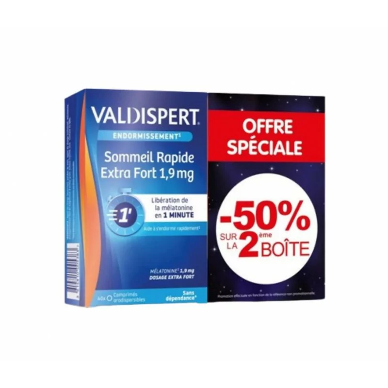 Valdispert Mélatonine 1,9 mg 2X40 comprimés - Univers Pharmacie