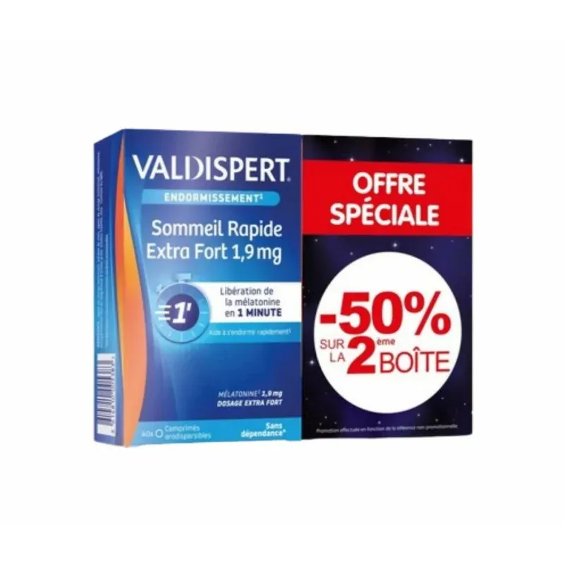 Valdispert Mélatonine 1,9 mg 2X40 comprimés - Univers Pharmacie