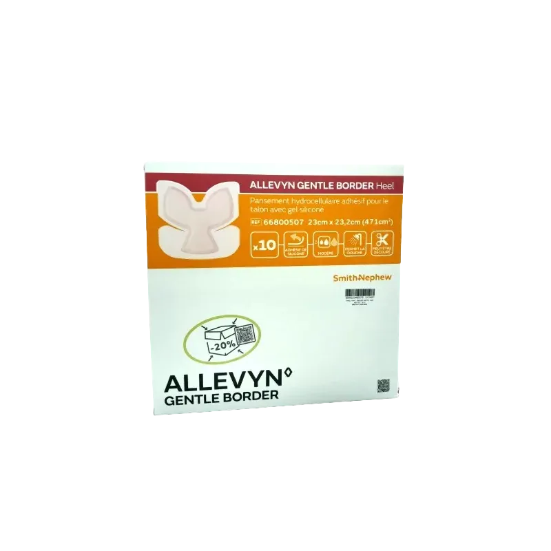 Allevyn Gentle Border Heel 23X23,2cm 10 pièces - Univers Pharmacie Allevyn Gentle Border Heel 23X23,2cm 10 pièces - Univers Pharmacie