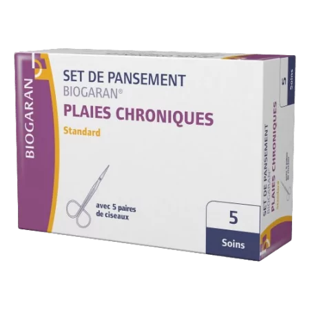 Set de Pansement Biogaran Plaies Chroniques Standard 5 soins - Univers Pharmacie