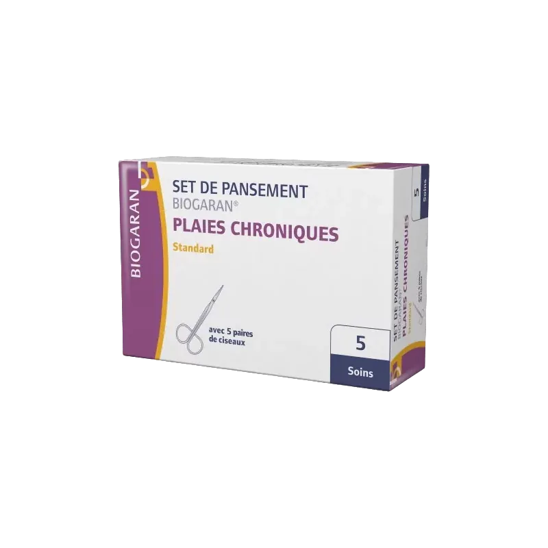 Set de Pansement Biogaran Plaies Chroniques Standard 5 soins - Univers Pharmacie