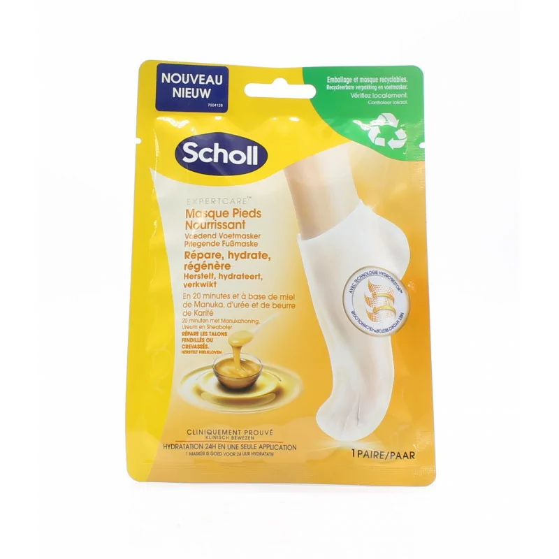 Scholl Masque Pieds Nourrissant 1 paire - Univers Pharmacie